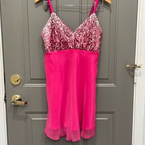 Pink sequin camisole top one of a kind